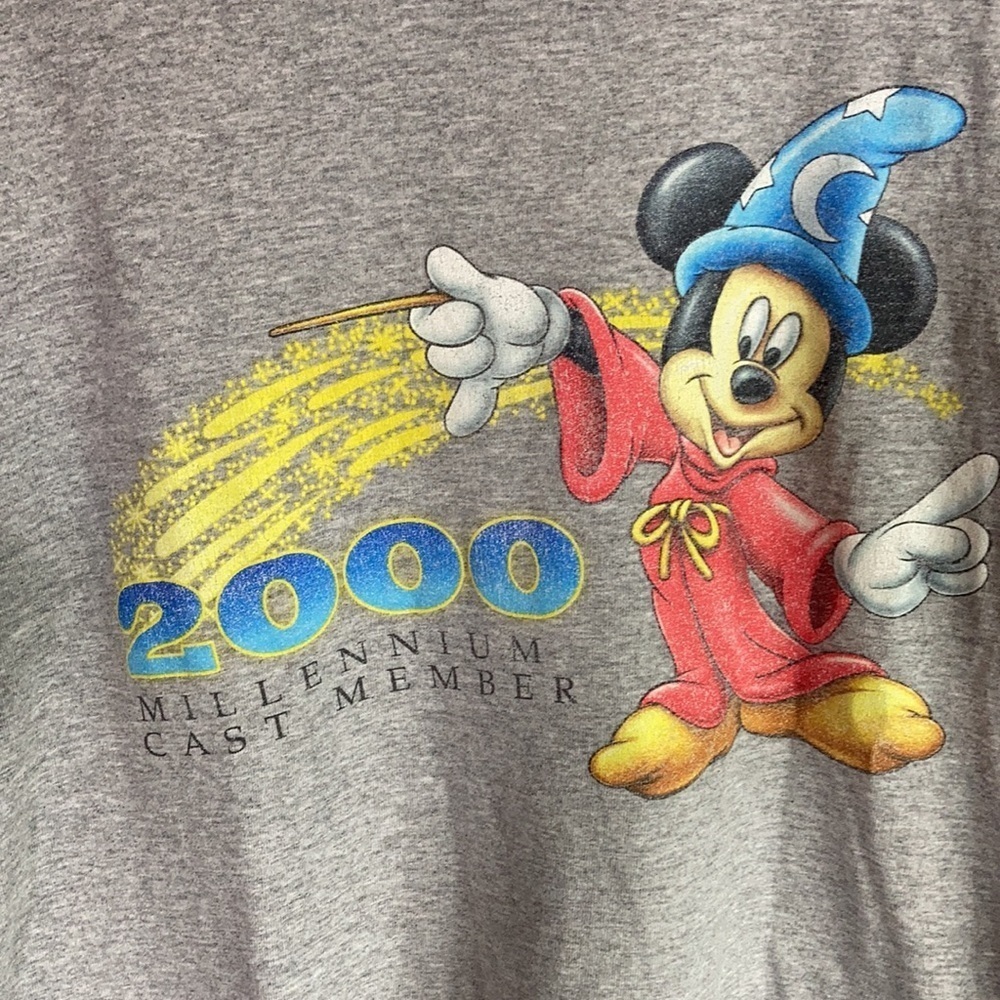 Vintage Disney 2000 Millennium Cast Member Promo Tee Cast Member Exclusive Sz L - Picture 2 of 5